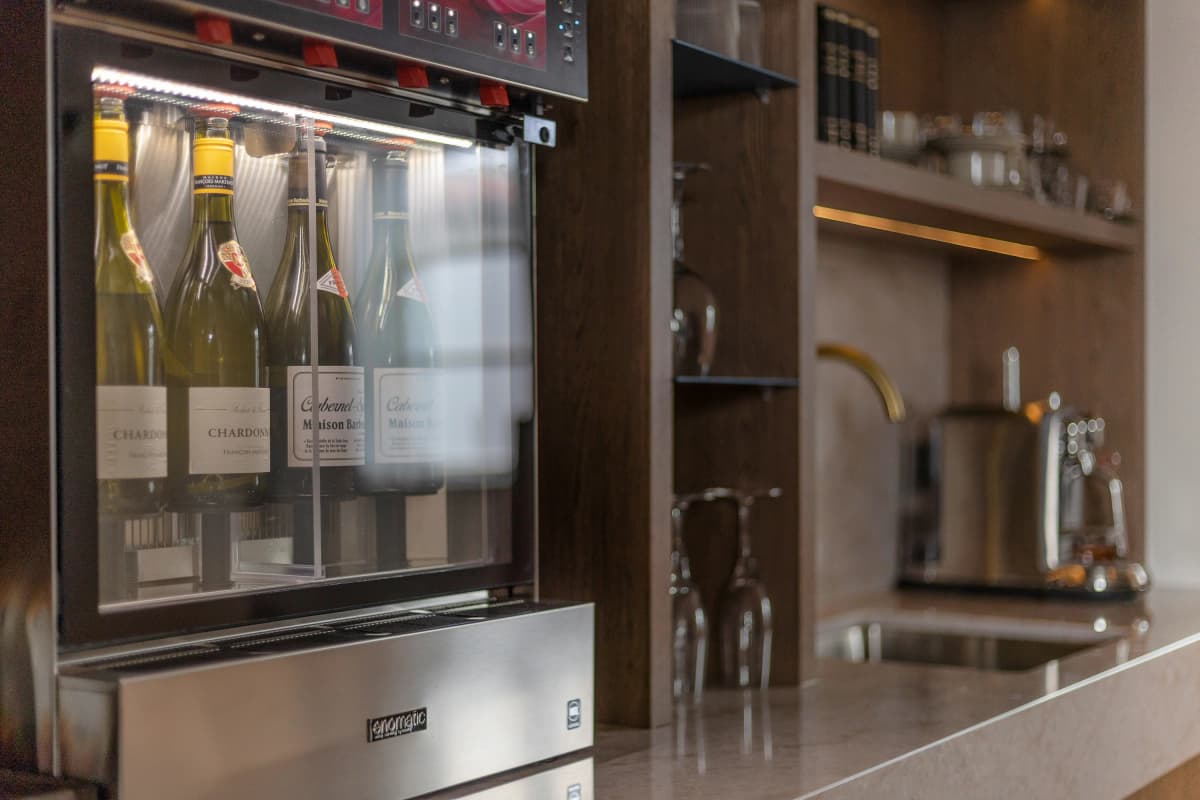 Wine Dispenser at bryggjan boutique hotel Akureyri