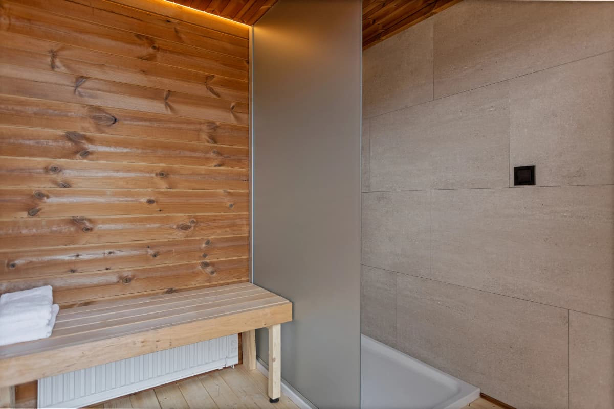sauna at bryggjan boutique hotel akureyri